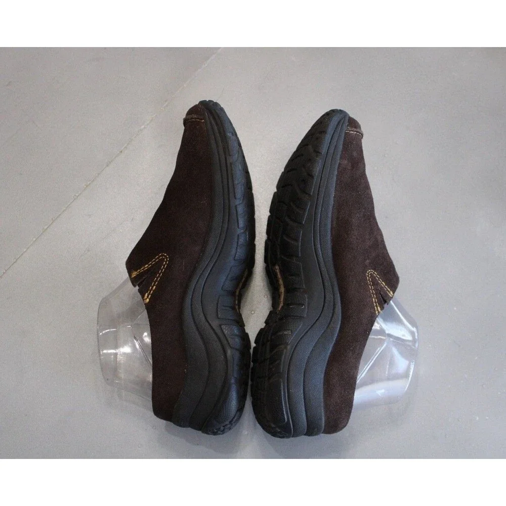 L.L. Bean Comfort Moc Suede Mules Womens 8 M Brown Slip‎ On Clog Casual Comfort
